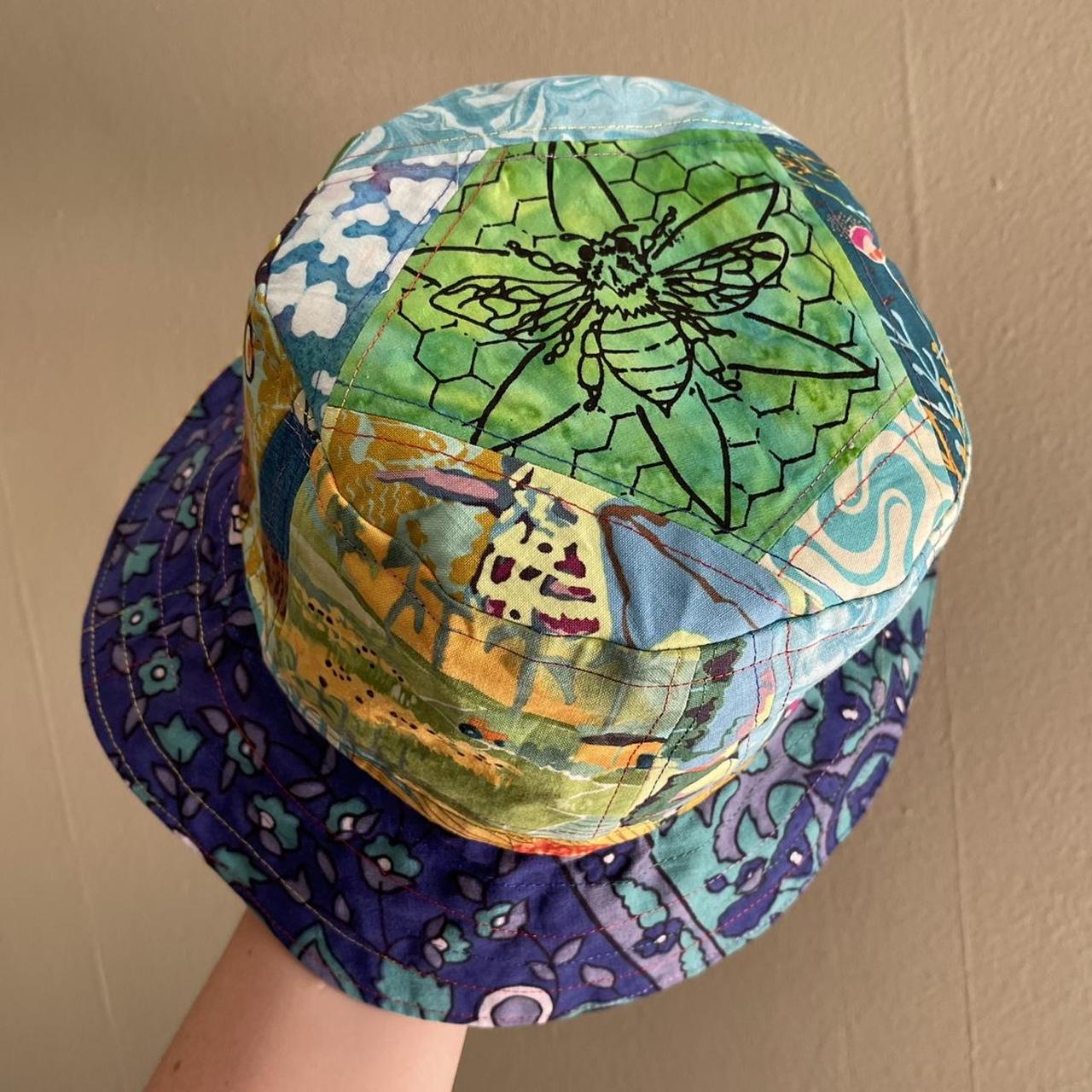 Sunflower farm patchwork bucket hat. This hat was...