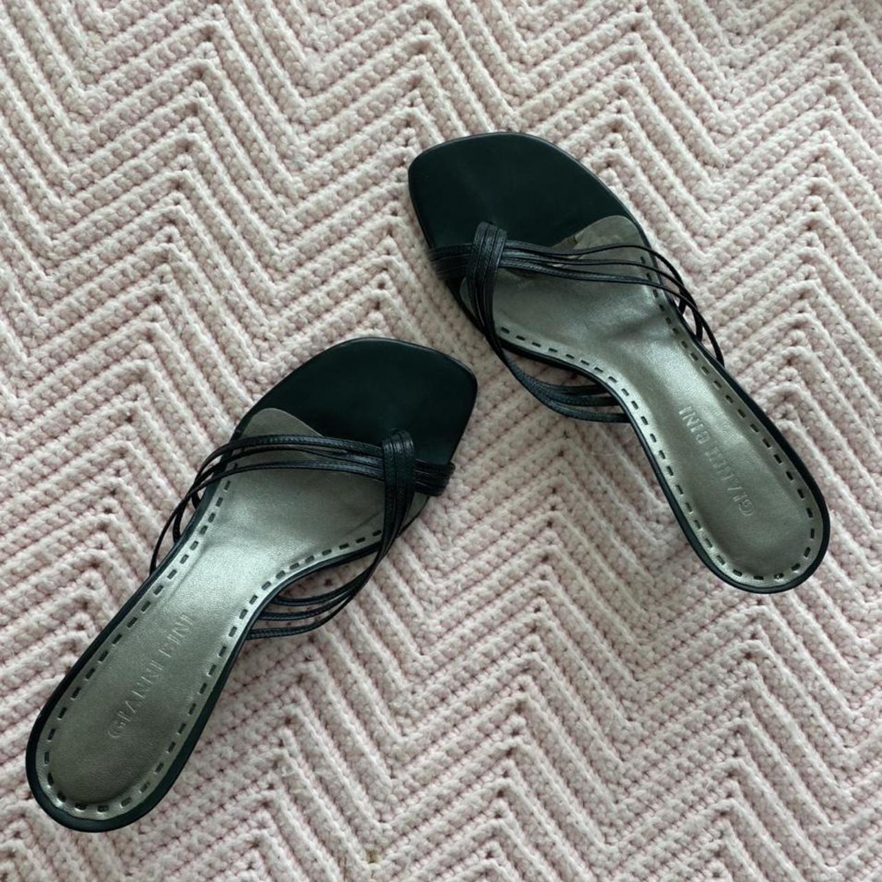 Gianni Binni black sandals, size 7.5 - Depop