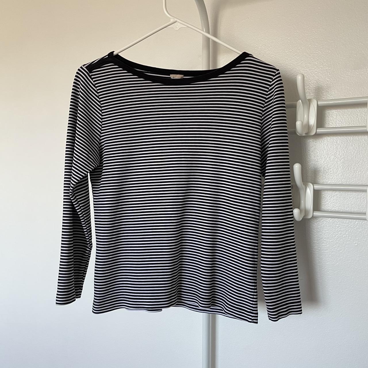 Black Grey Striped Longsleeve Please dm me if you... - Depop