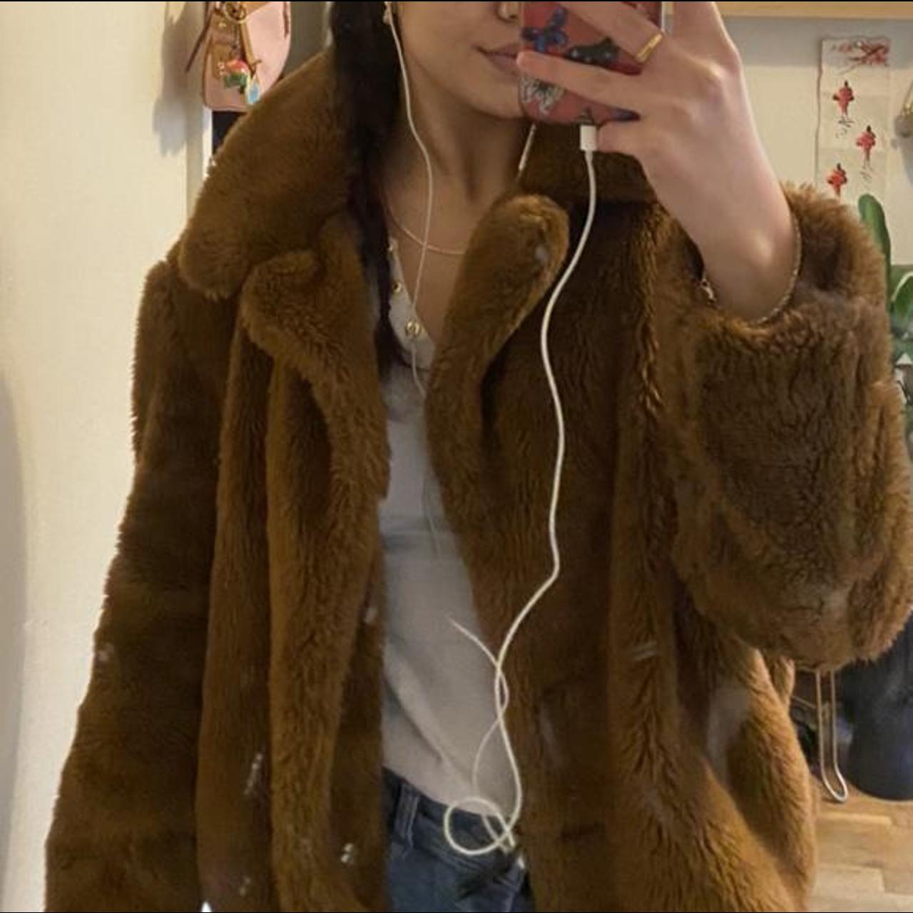 Brown fur free people coat, love this coat and I’ve... - Depop
