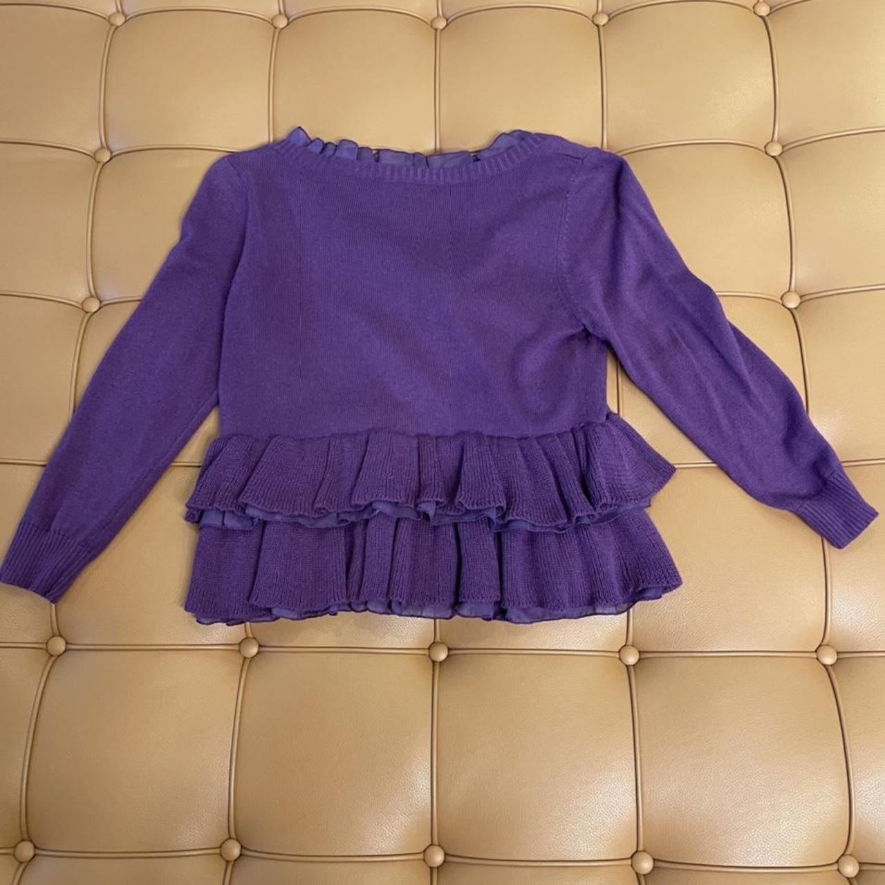 Y2K Betsey Johnson Purple Cardigan! Size Small.... - Depop