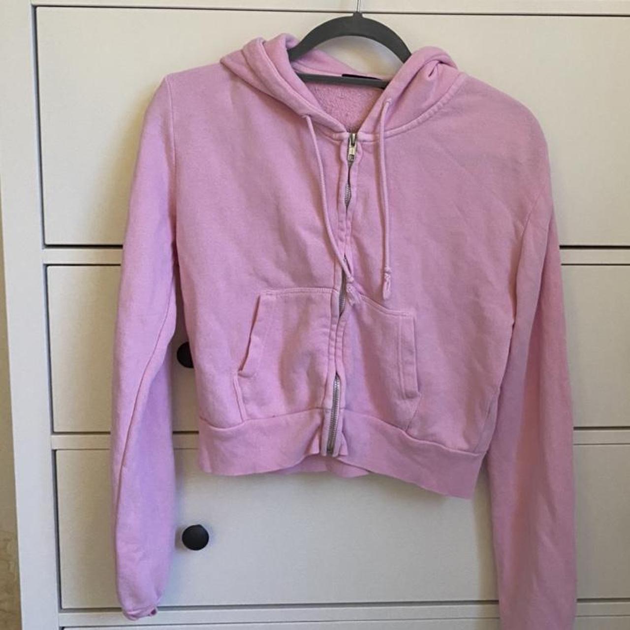 Brandy Melville Women's Pink Hoodie | Depop