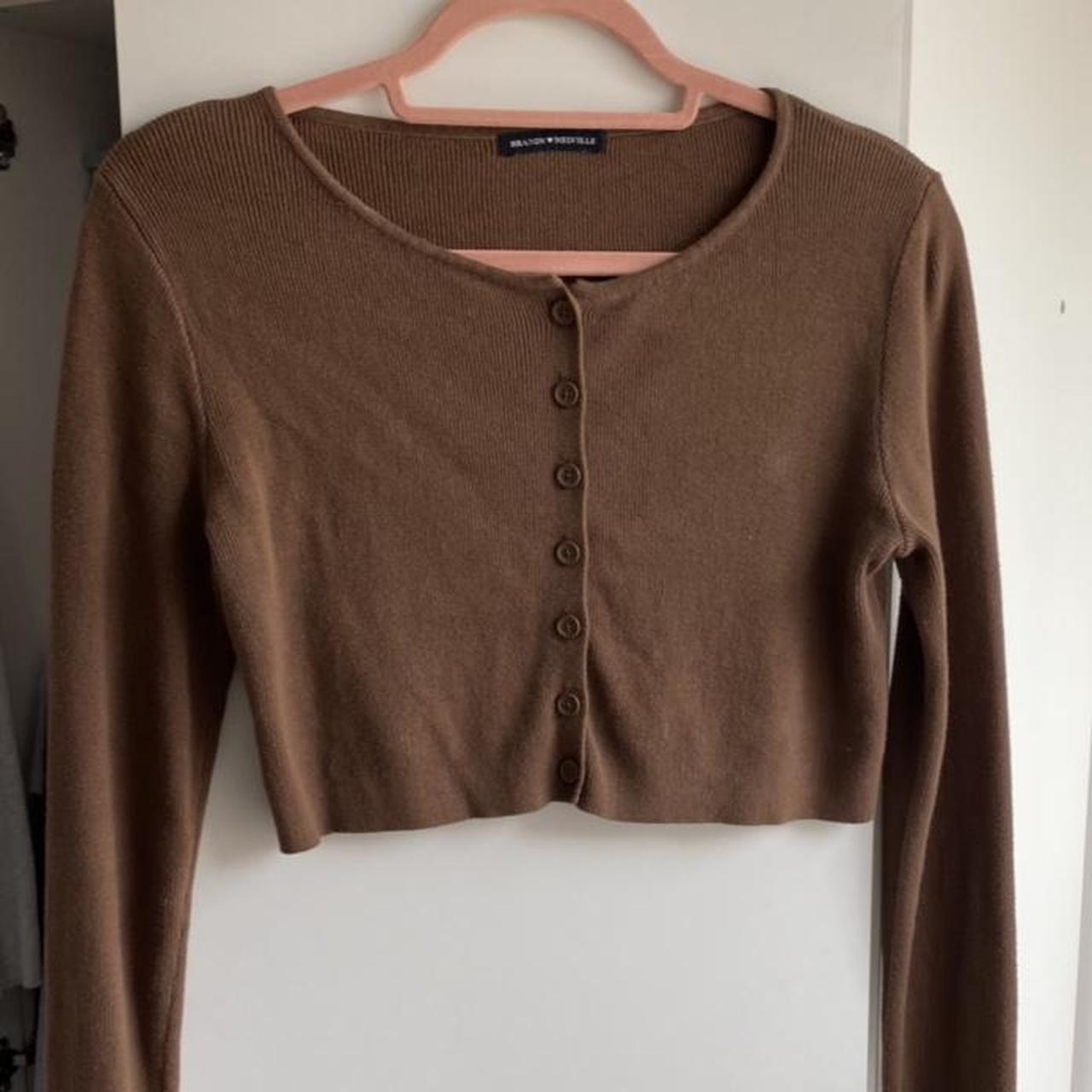 Brandy Melville Women's Brown Cardigan | Depop