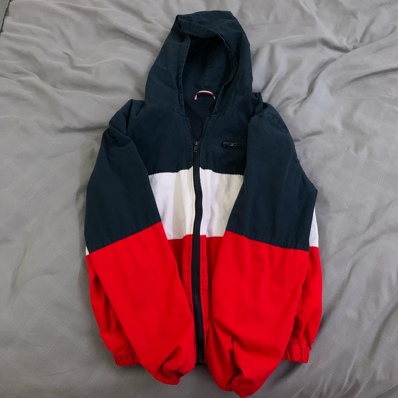 Brandy melville jacket red hotsell white blue