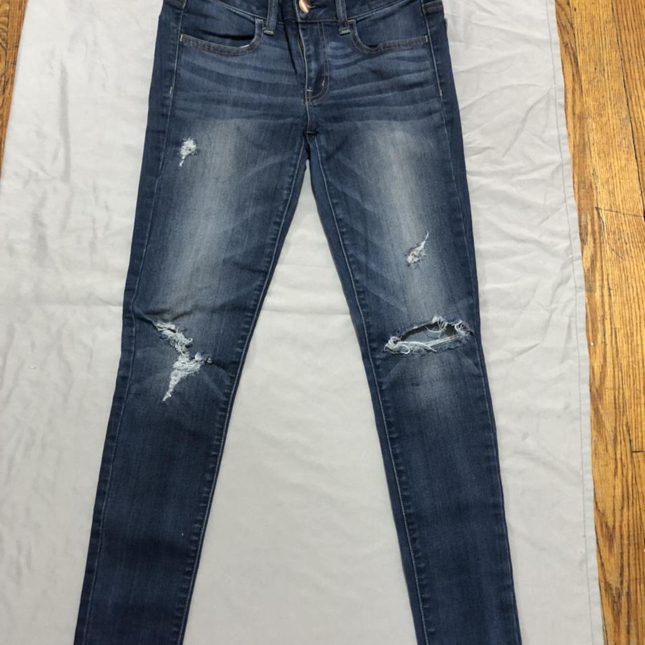 American Eagle Outfitters Women's Blue and Navy Jeans | Depop