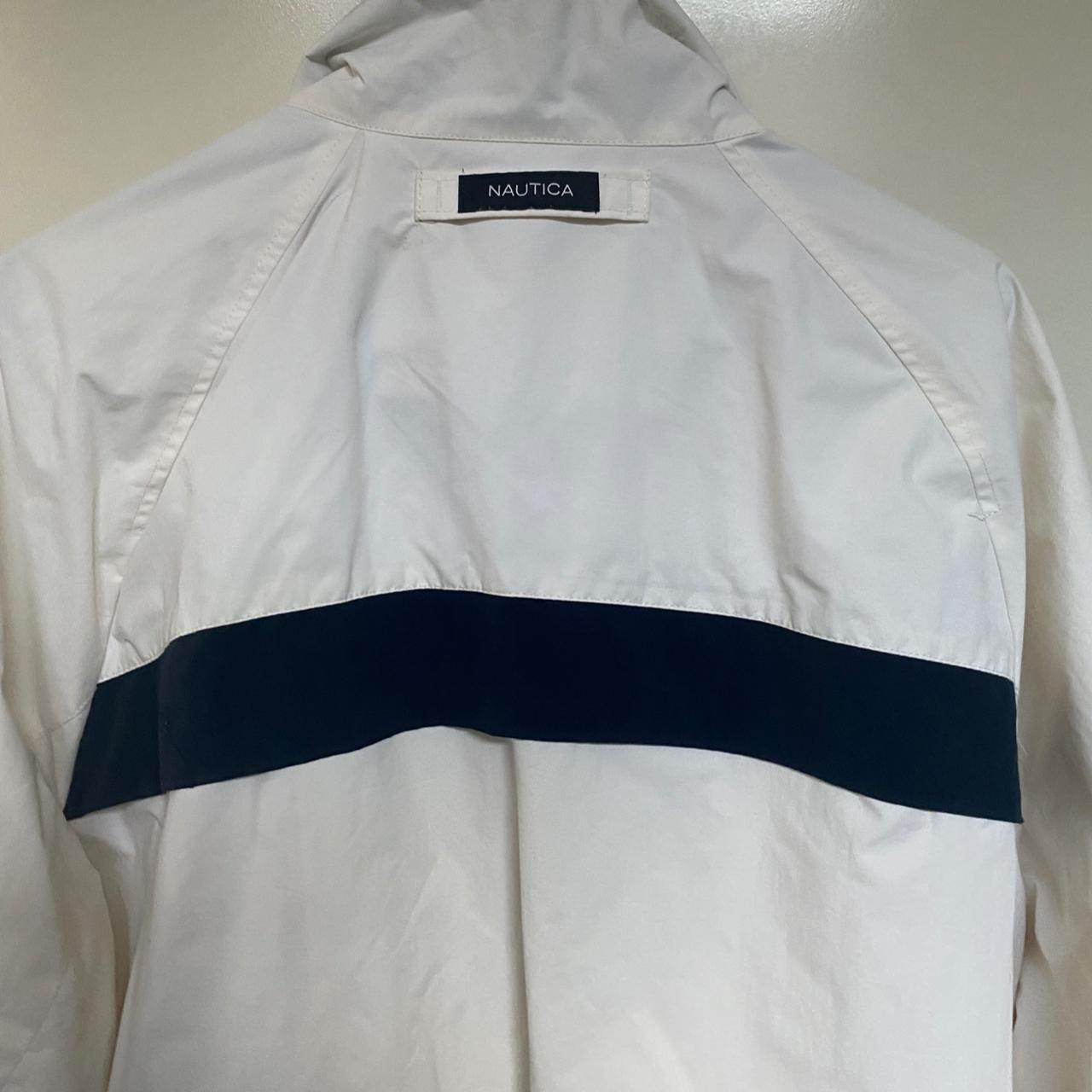 beloved nautica white spray jacket, worn a handful... Depop