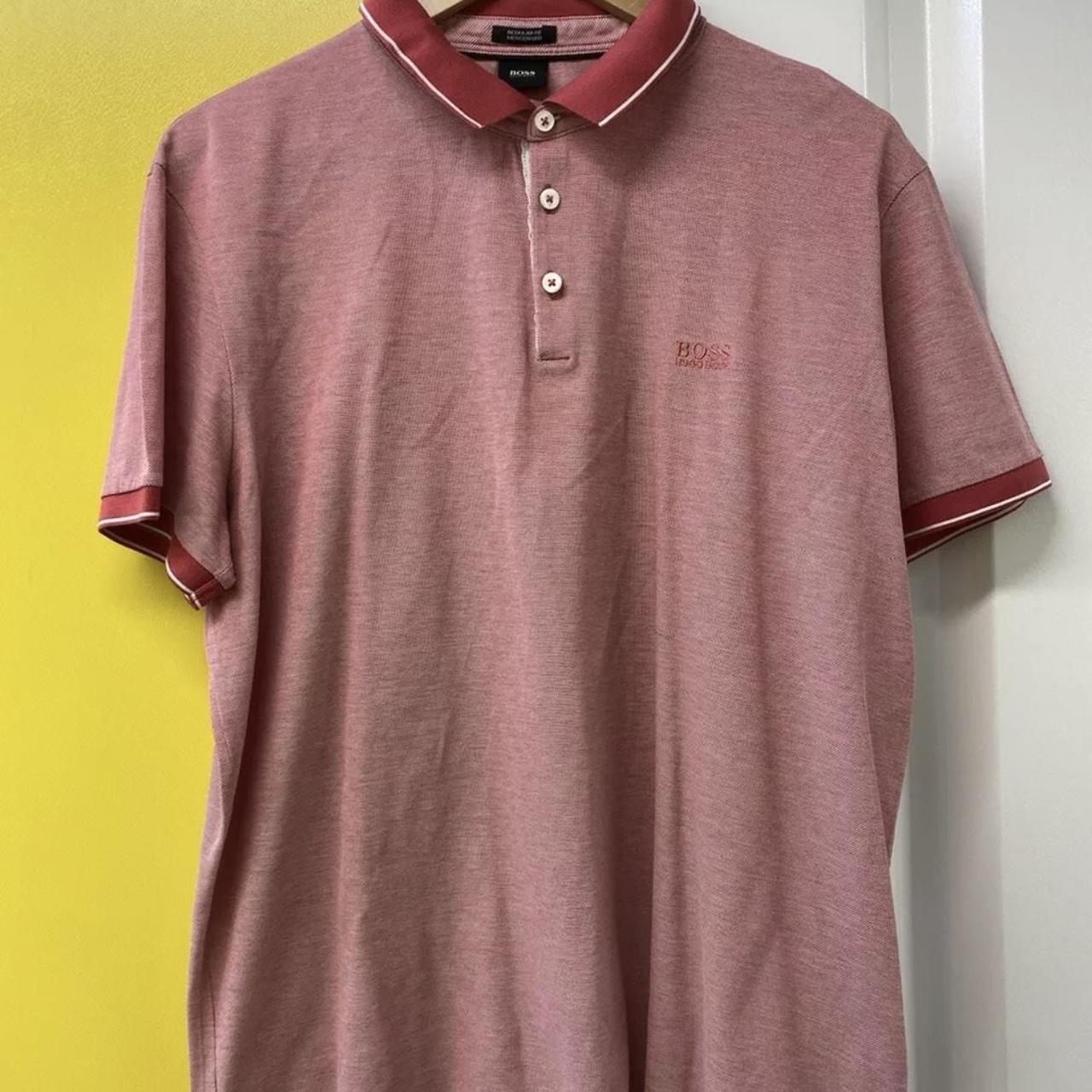 HUGO BOSS Polo Shirt Size XL Red Great Condition... Depop