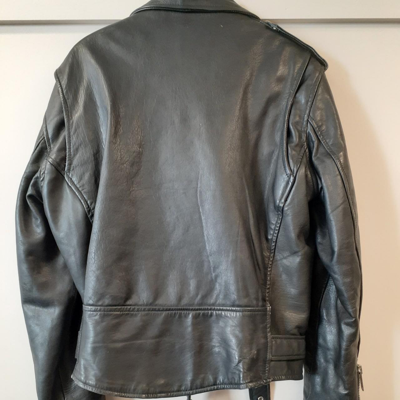 Vintage 80s Knucklehead style leather motorcycle... - Depop