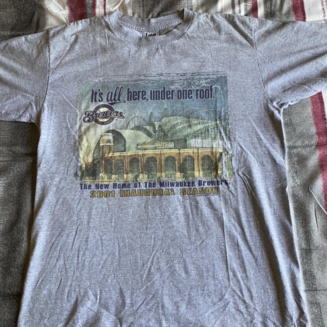 2001 Milwaukee Brewers Inaugural Season Miller Park tee - Depop