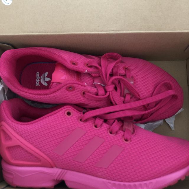 Hot pink Adidas Zx Flux Worn once Depop