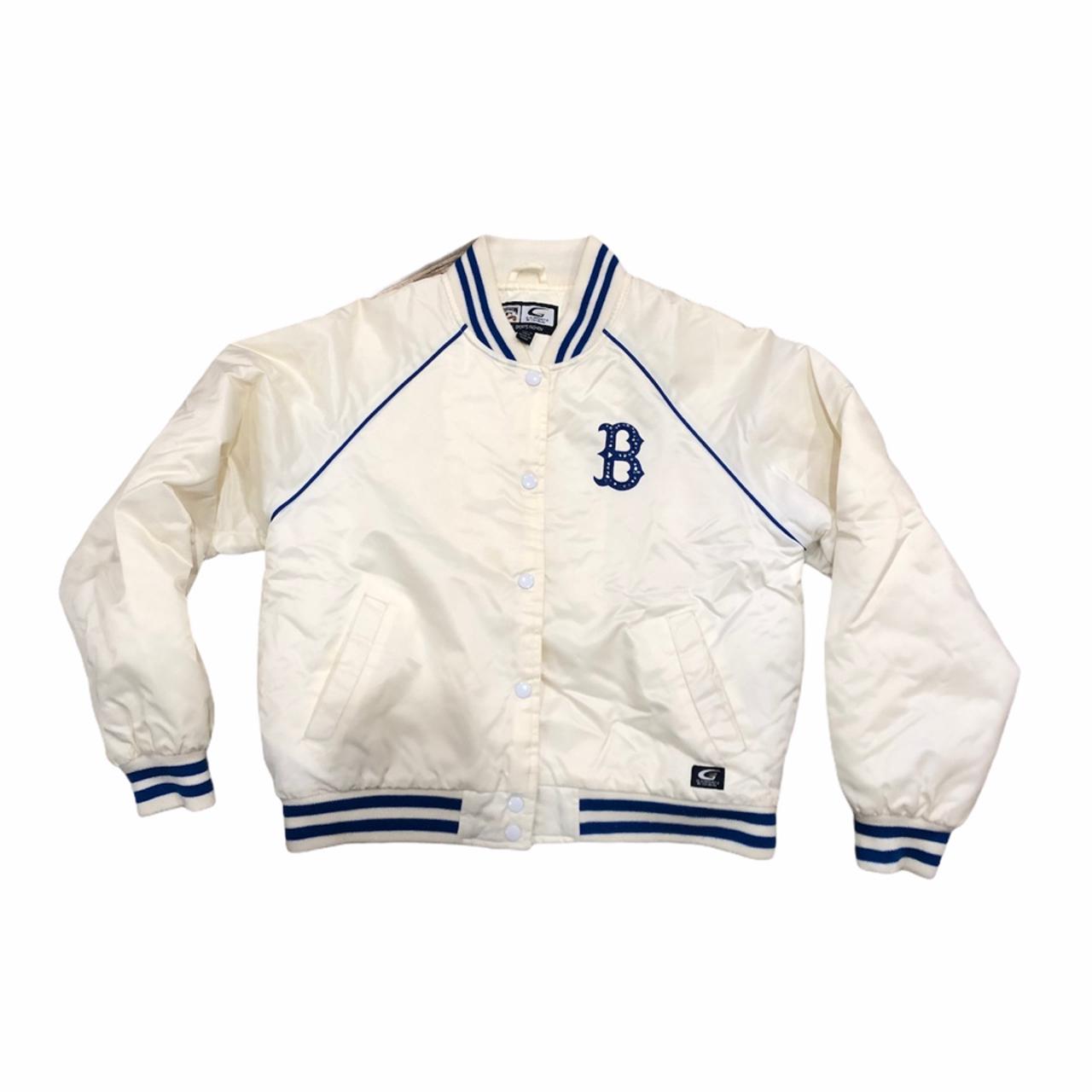 Brooklyn dodgers coach jacket, navy blue Size L but - Depop