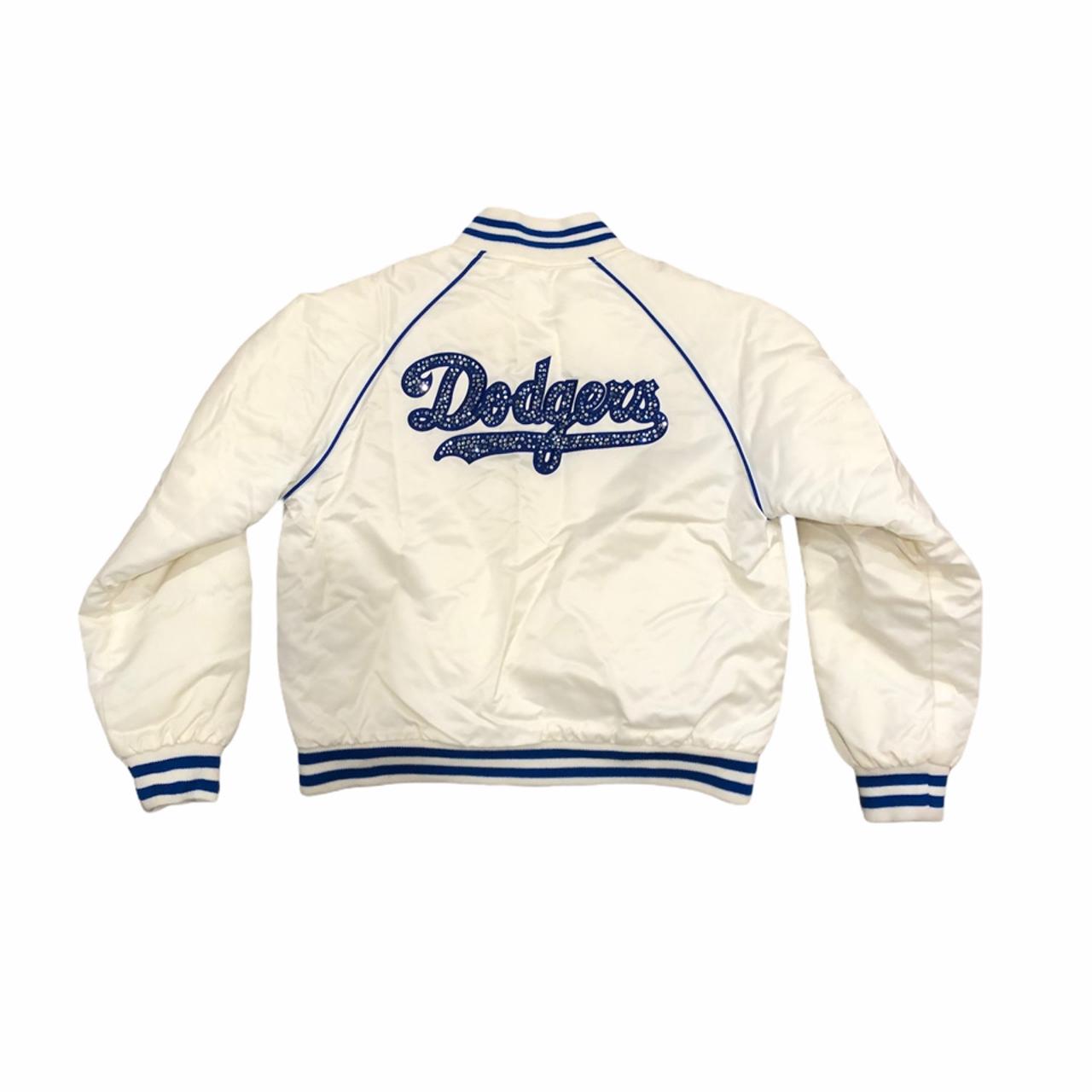 Brooklyn dodgers coach jacket, navy blue Size L but - Depop