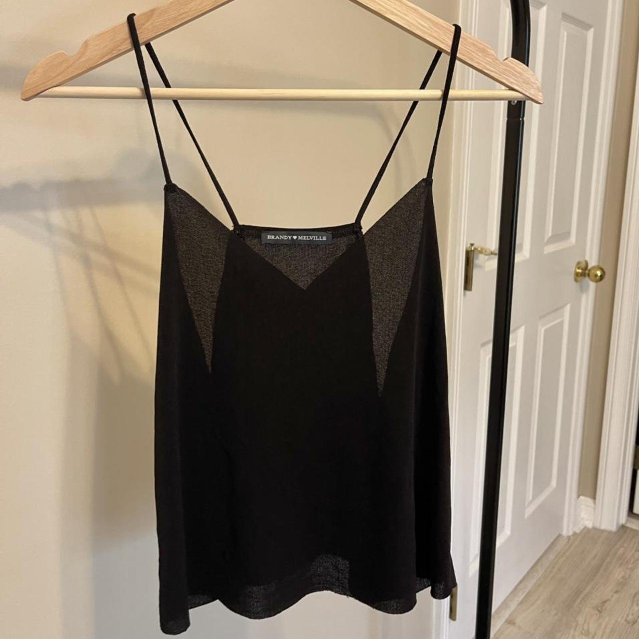 Flowy black brandy tank! Super stretchy, comfy, and... Depop