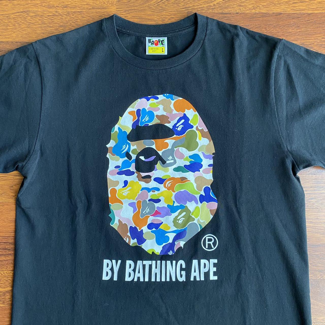 multicolor bape shirt