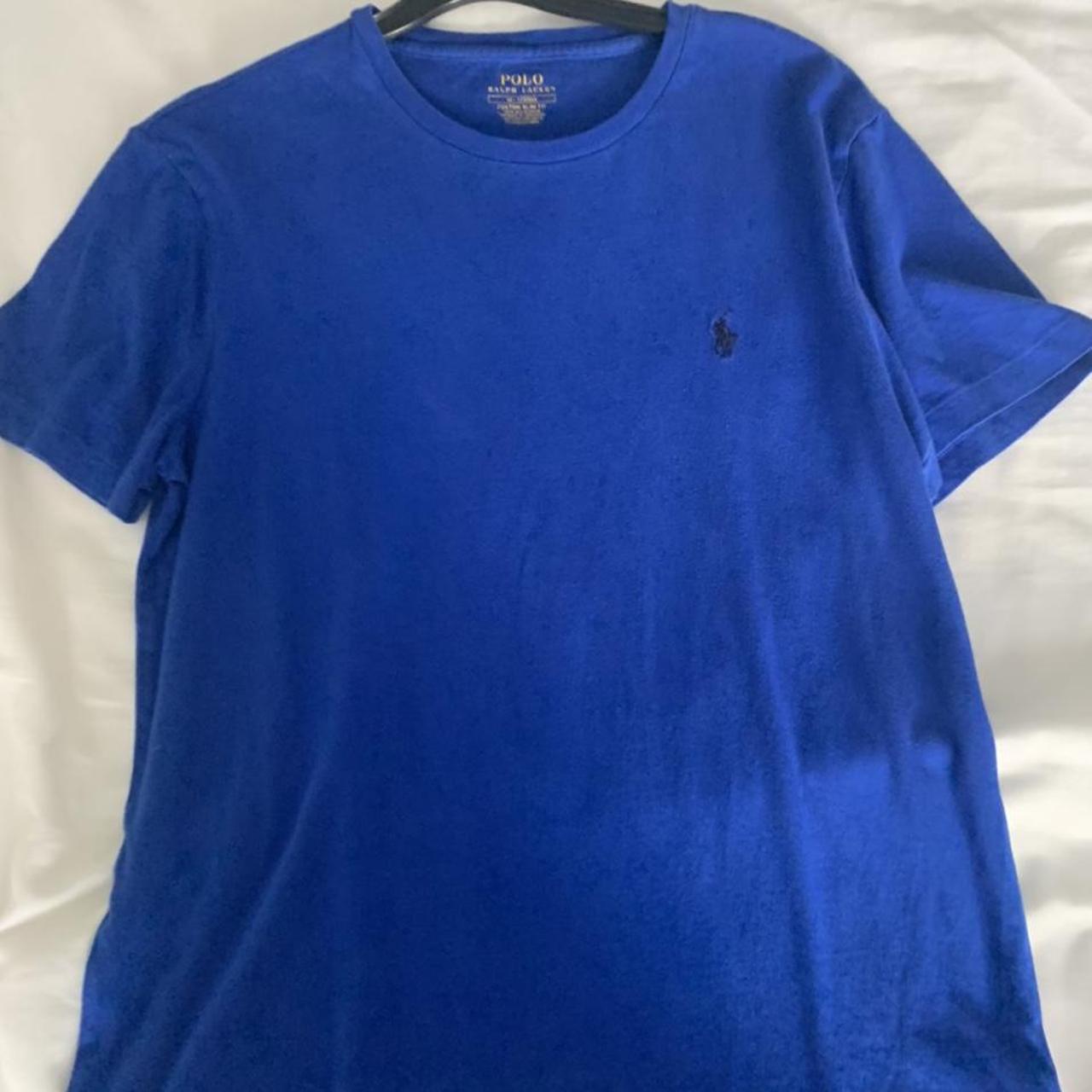 Ralph Lauren Men's Blue T-shirt | Depop