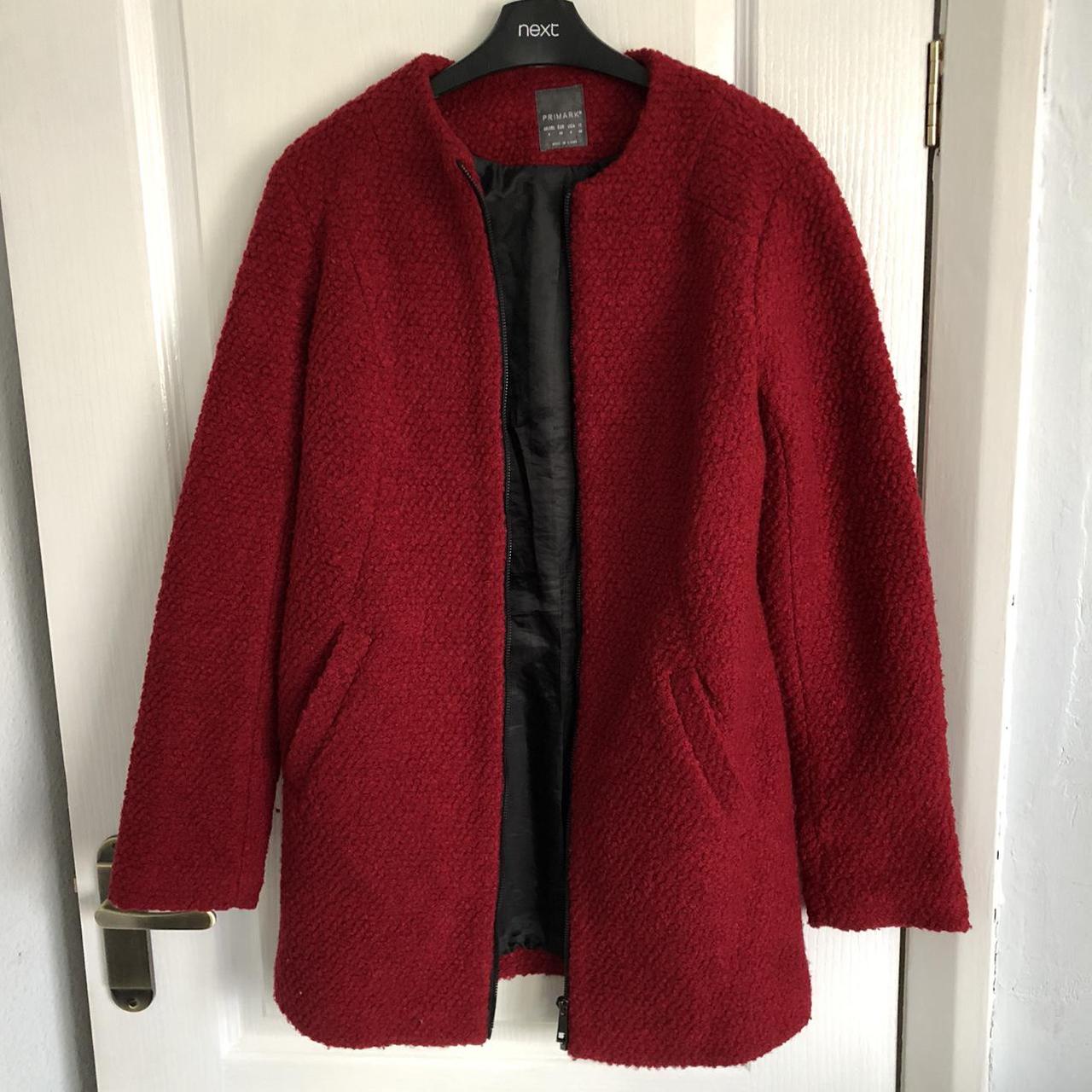 dark red teddy coat