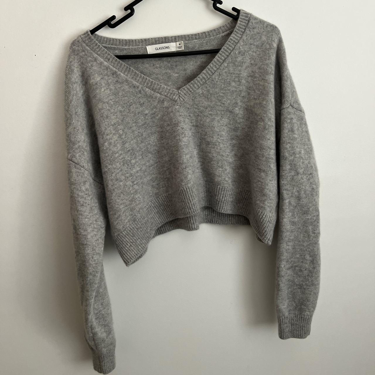 Glassons cropped knit jumper size M super soft and... - Depop