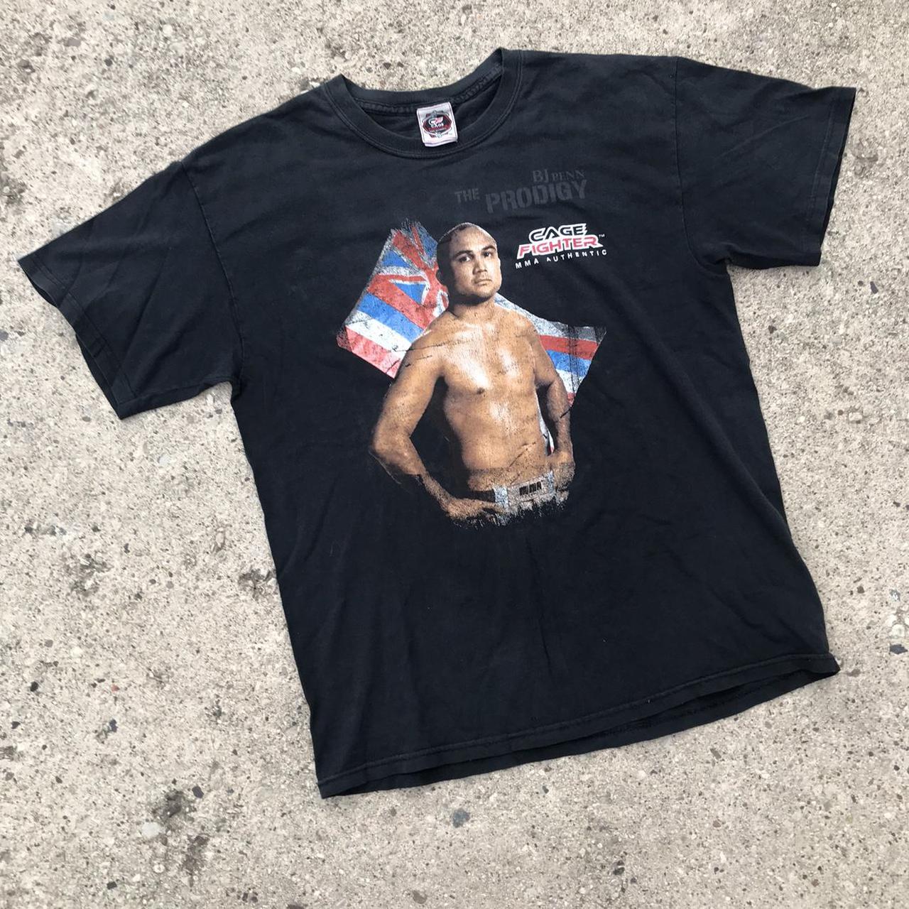 Early 2000s MMA Cage Fighter BJ Penn T-Shirt Tagged... - Depop