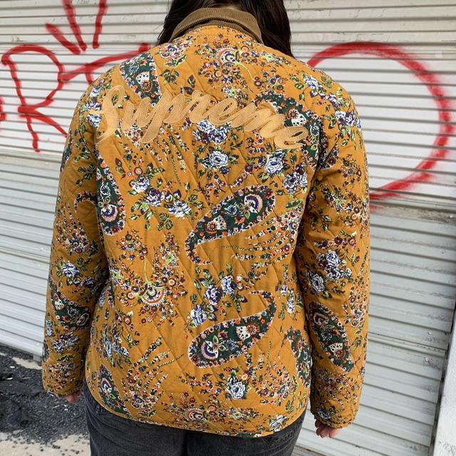 Supreme Quilted Paisley Jacket Mustard Paisley FW19... - Depop