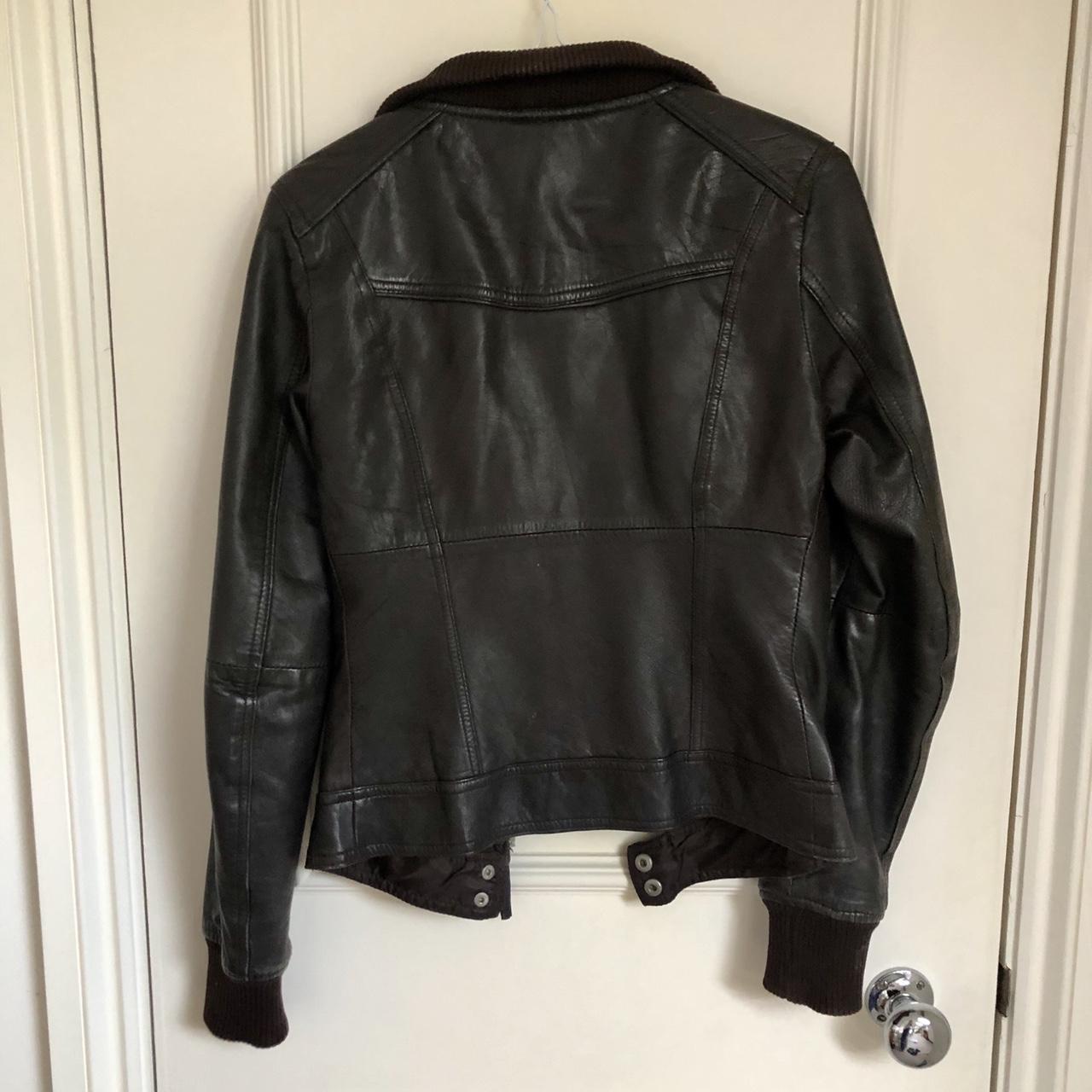 LAST CHANCE TO BUY! Very dark brown real leather... - Depop