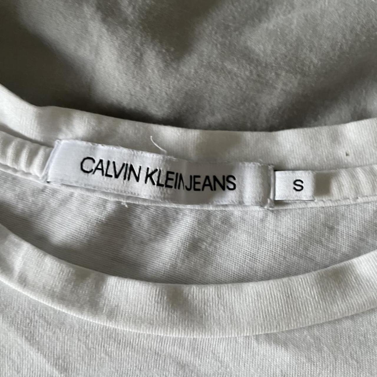 womens authentic Clavin Klein logo tshirt size... - Depop