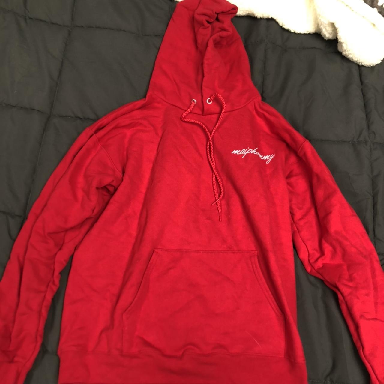 Maiphammy red hoodie. Maiphammy YouTuber merch. Size... - Depop