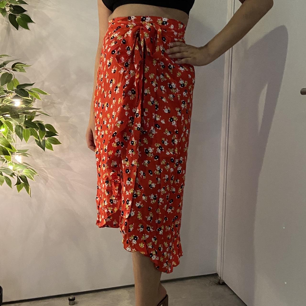 Faithfull The Brand Floral Print Midi Wrap Skirt Depop 8935