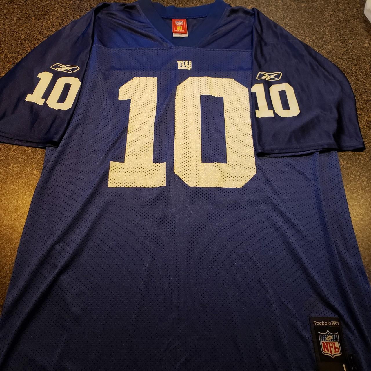 New York Giants Mens Jersey Large Blue Eli Manning Reebok On Field NFL