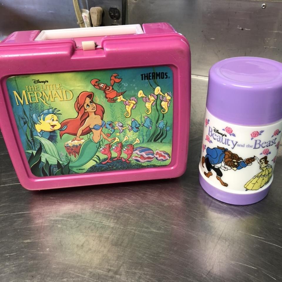 The Little Mermaid Lunch Box VINTAGE - No Thermos - Disney Princess Pink  1990s