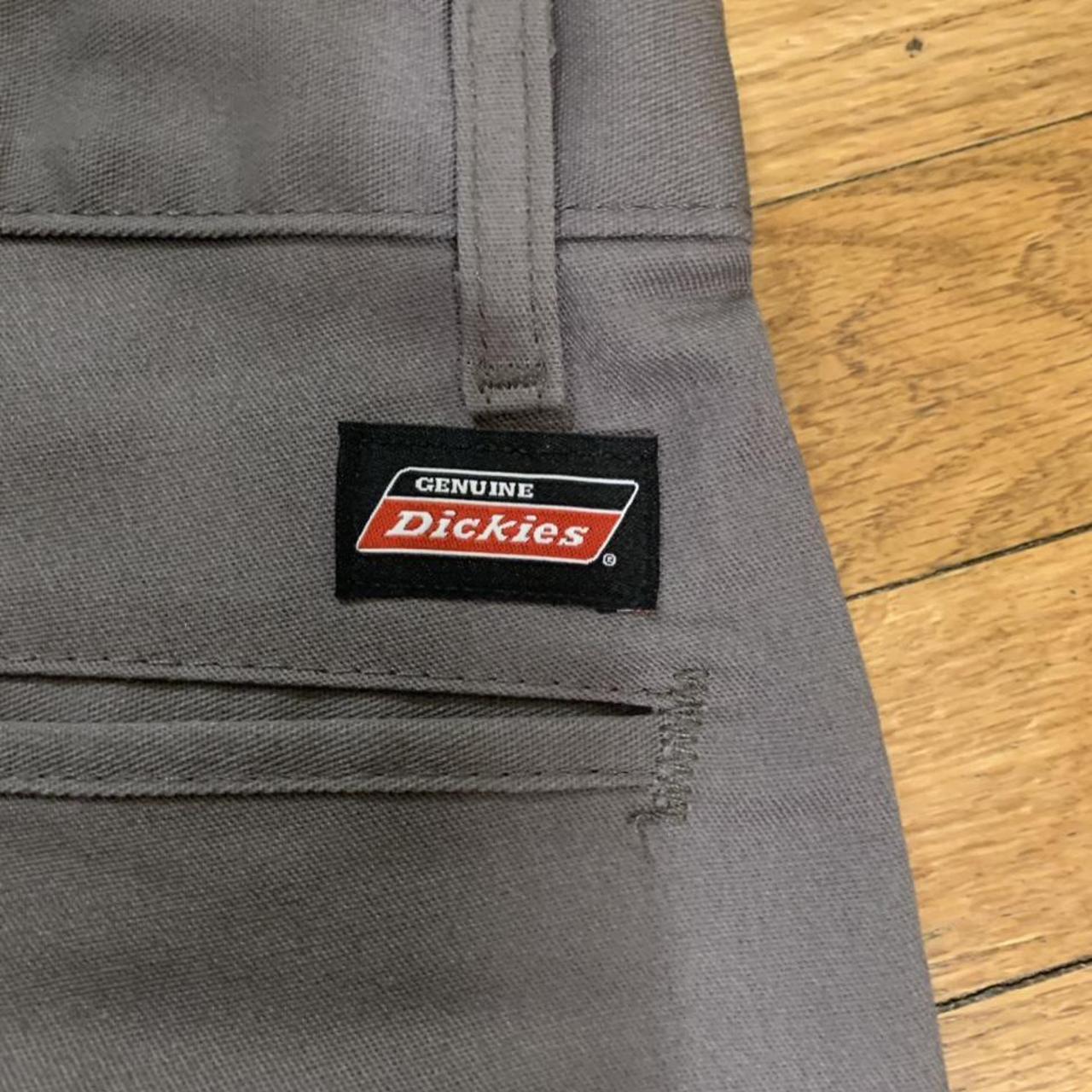 Grey straight leg dickies they’re cut at the bottom... - Depop