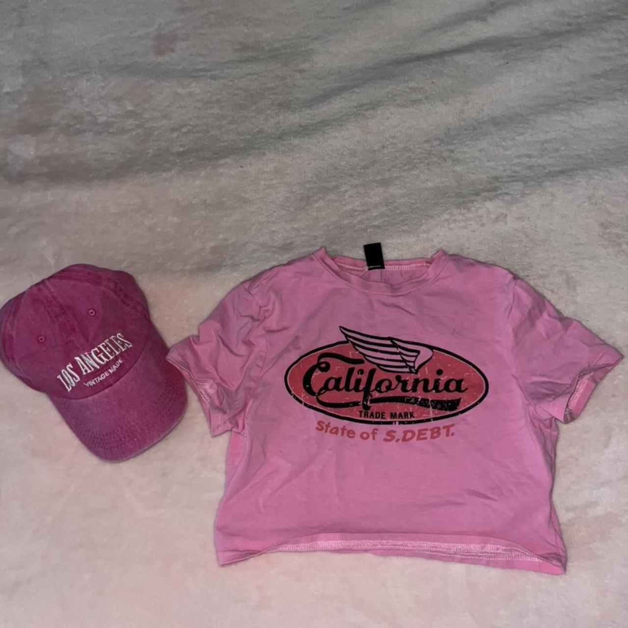 shein california los angeles baseball cap hat crop... Depop