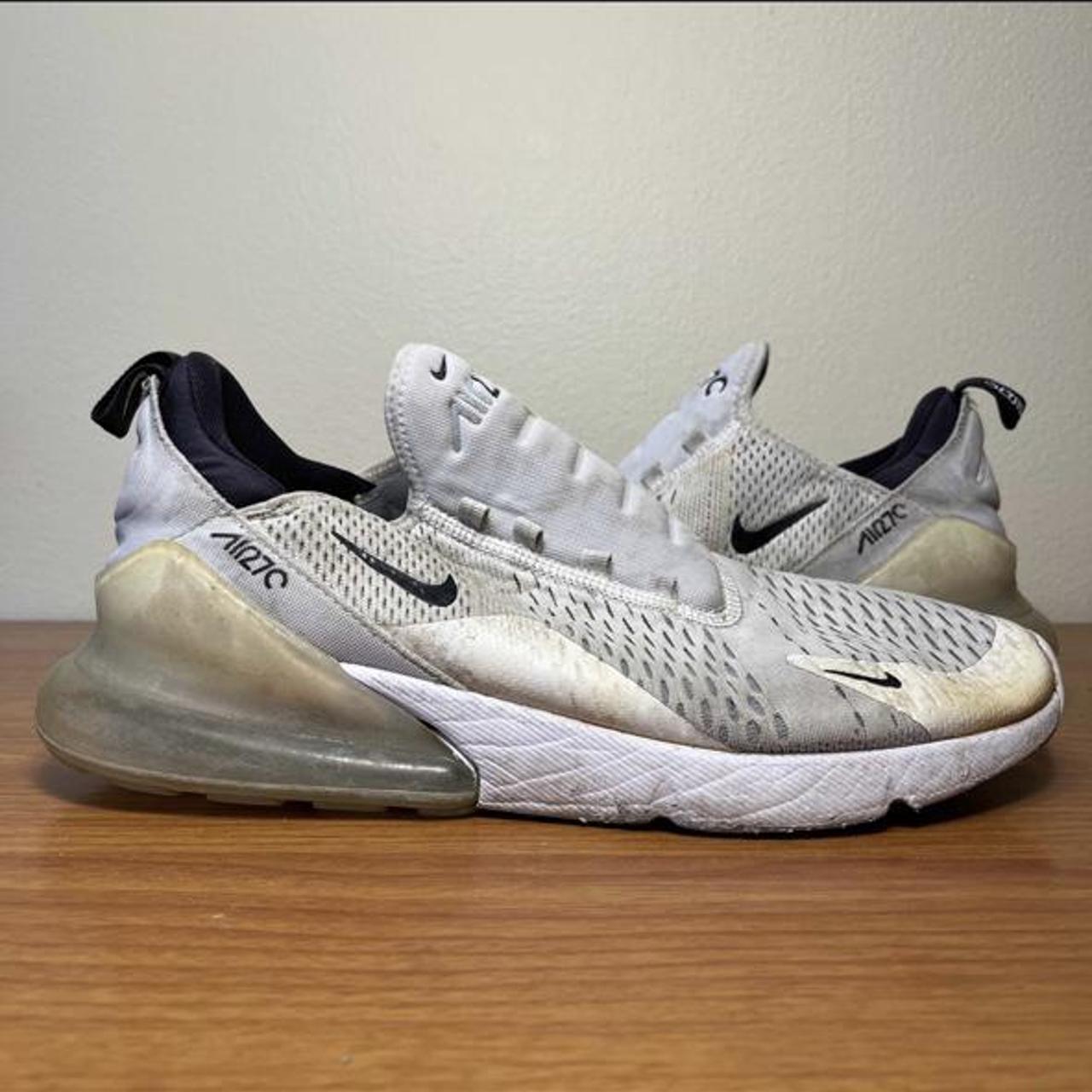 Nike Air Max 270 White Black Size 10.5 Sneakers... Depop