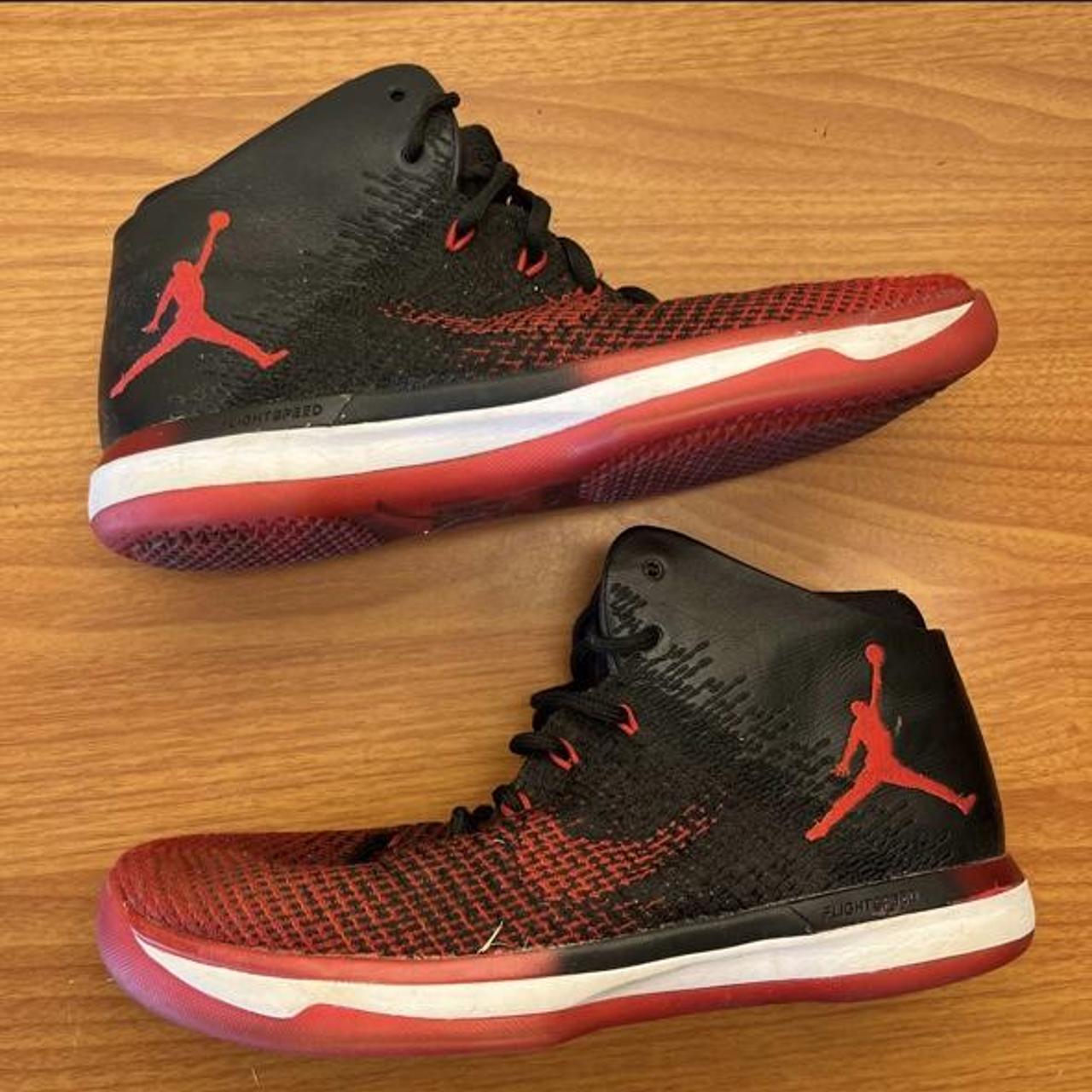 シューズ(男性用) NIKE AIR JORDAN 31 BANNED 28cm Nike Air Jordan 31 XXXI Banned Black Red White 1 Bred Retro