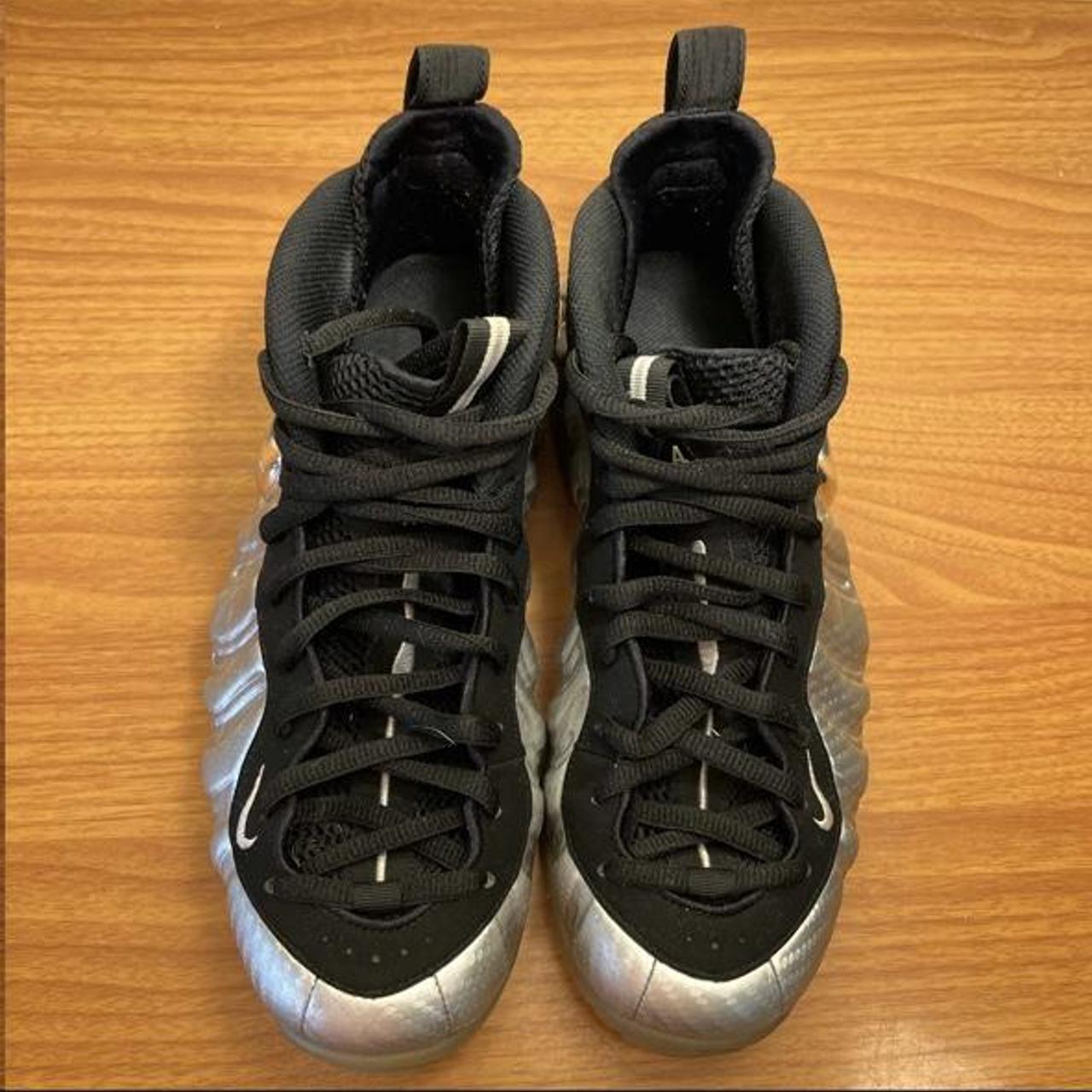 Nike Air Foamposite Pro Silver Surfer Black Size 9. Depop