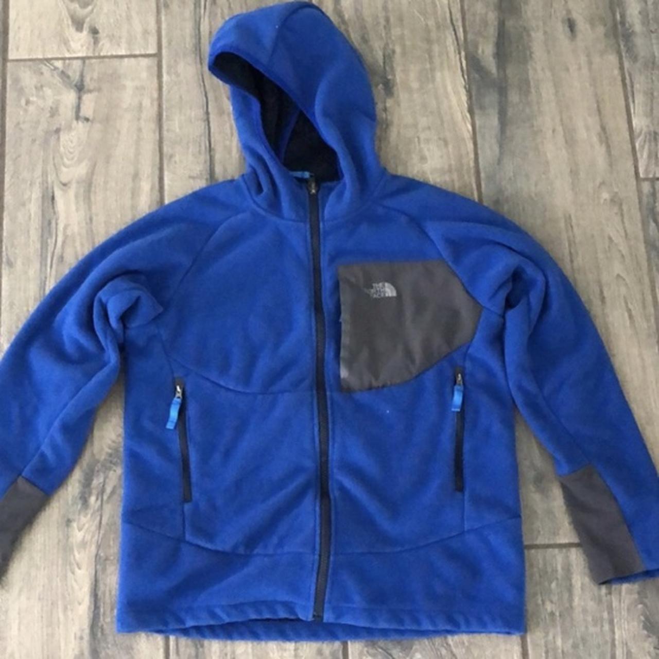 Boys The North Face fleece zip up ! Blue with grey... - Depop