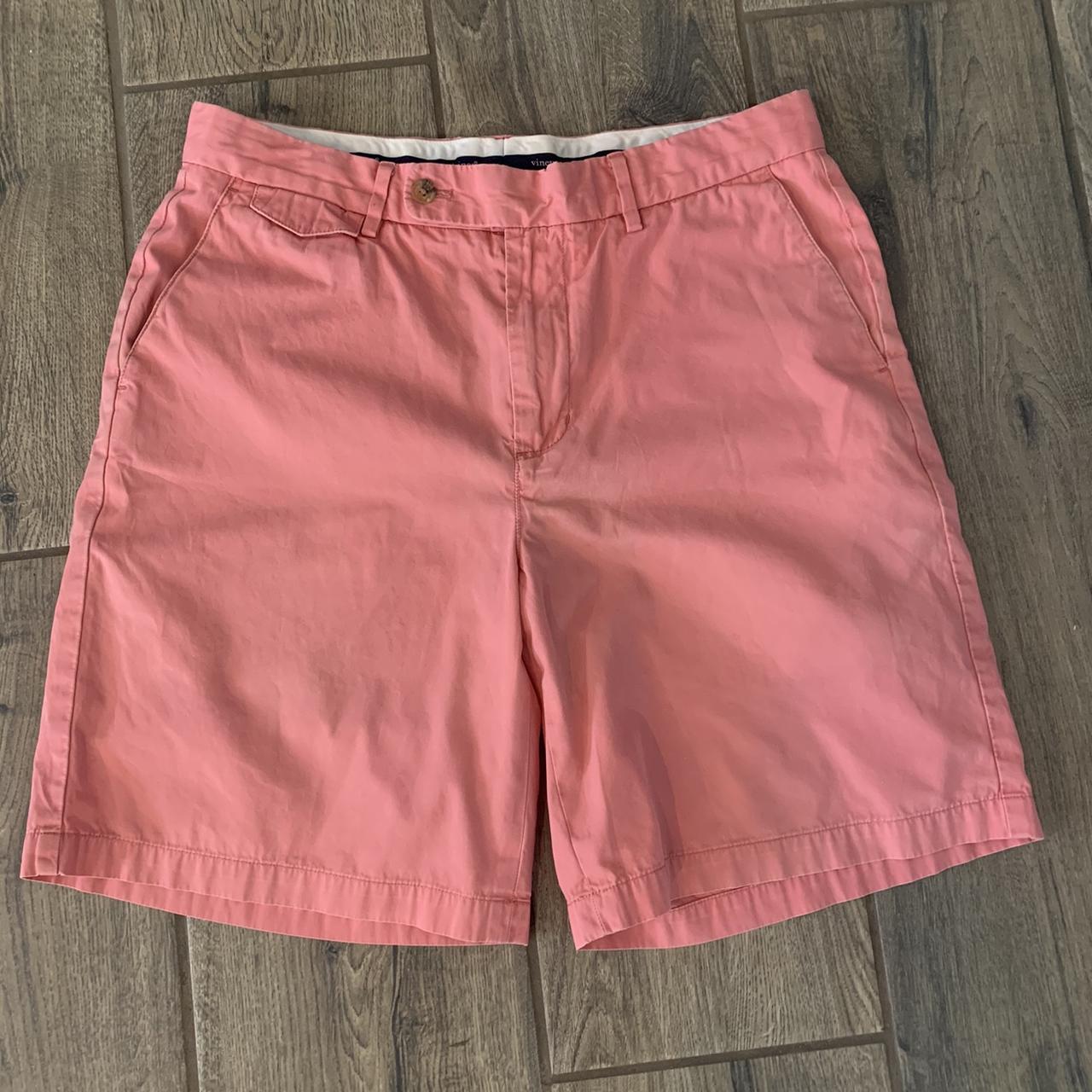 Vineyard Vines Men's Pink and Orange Shorts Depop