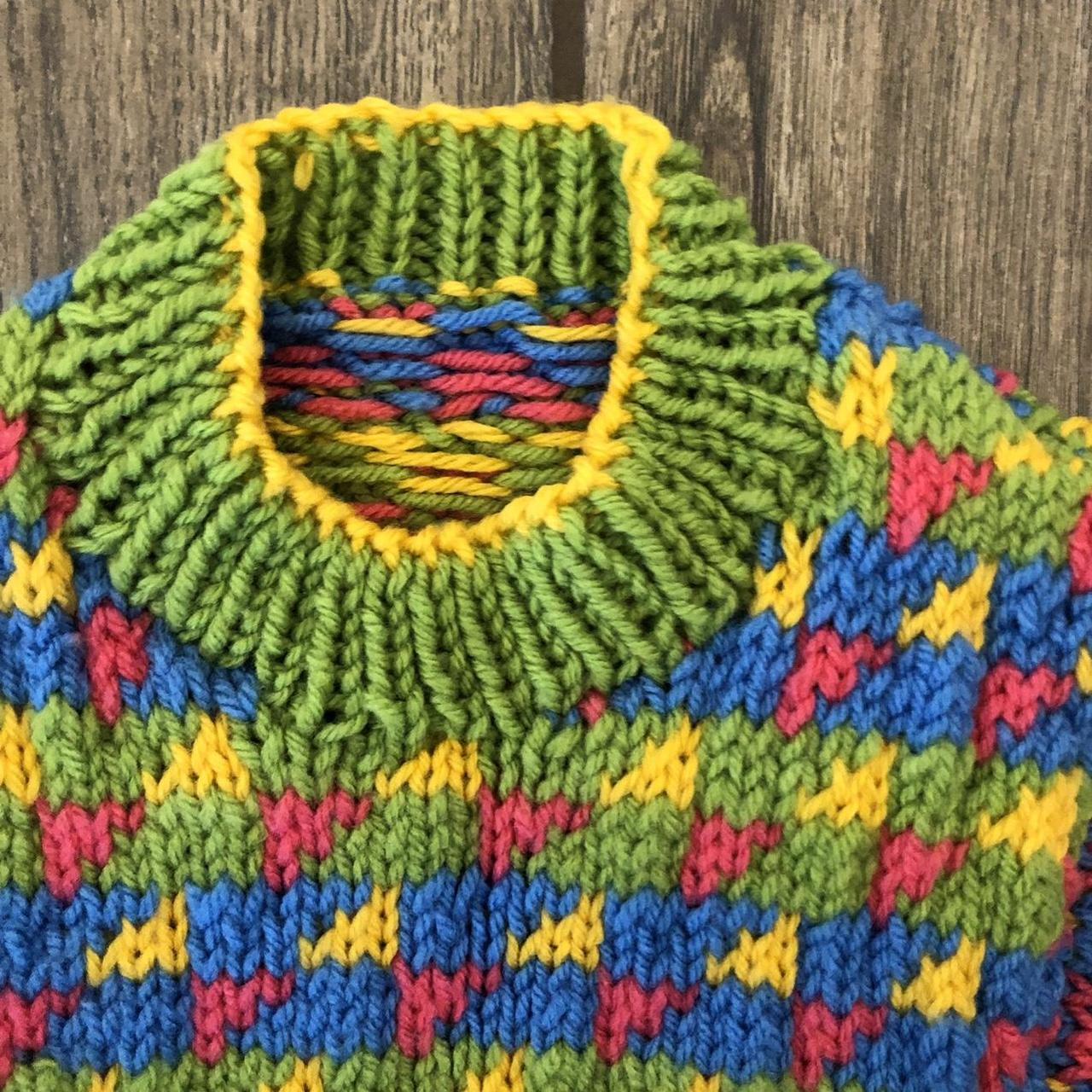 Vintage Hand Knit Children’s Sweater! Old school... Depop