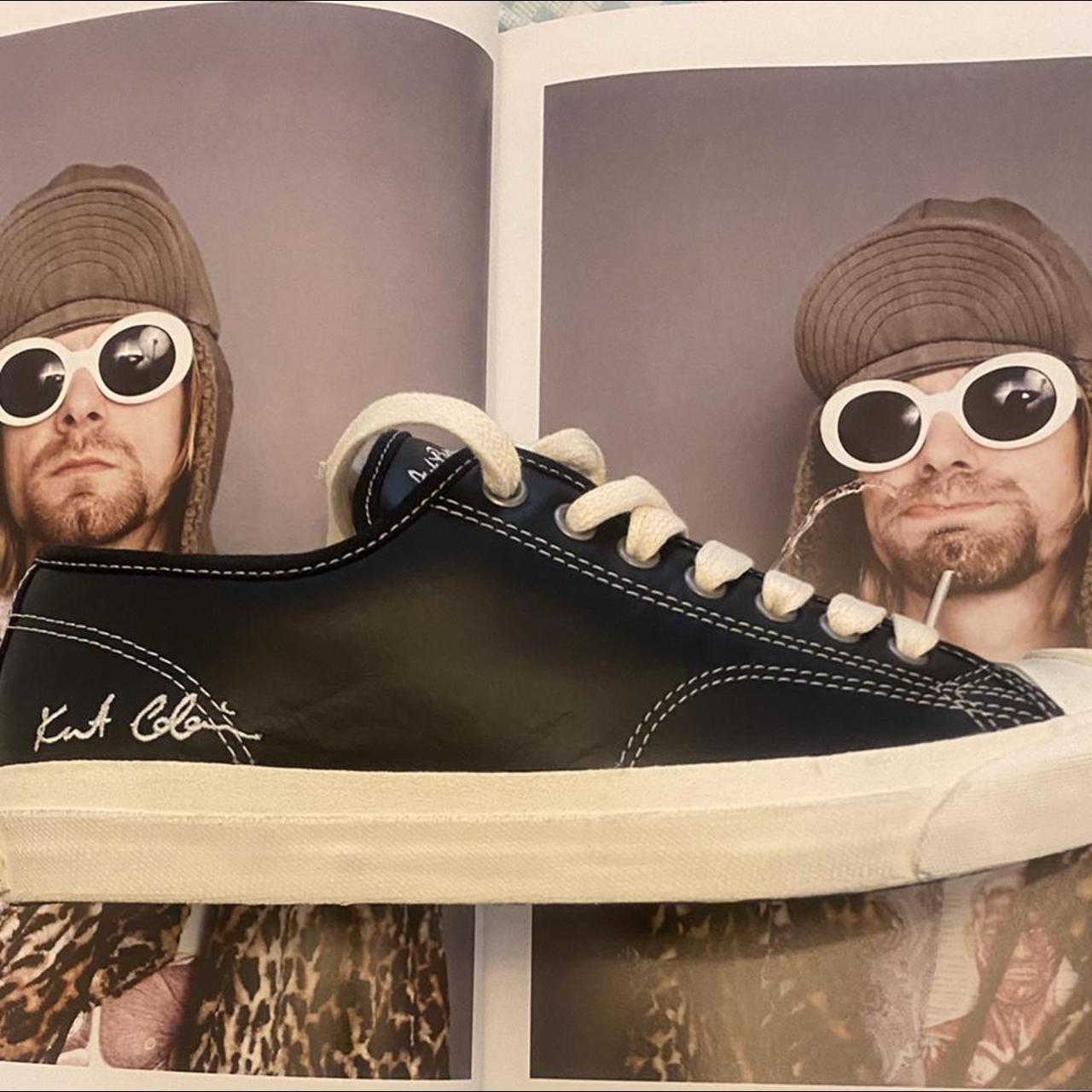 Grund Dovenskab Information Kurt Cobain Edition Converse. Converse Jack... - Depop