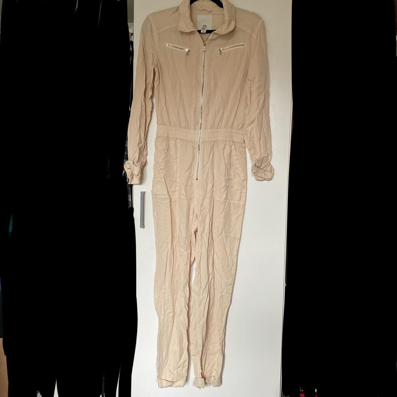 River Island cream jumpsuit Barely... Depop