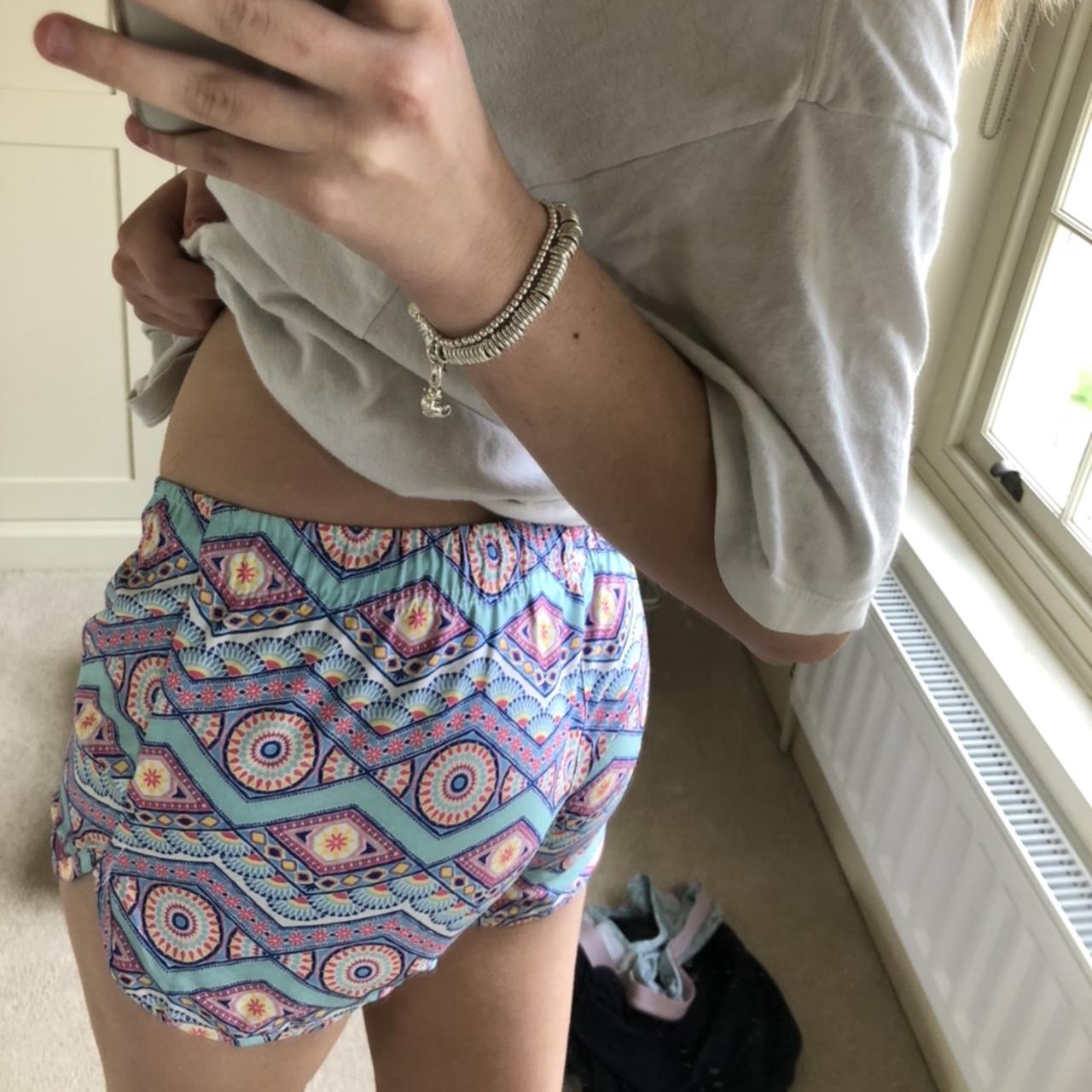 patterned shorts -size girls 13/14 yrs The sexiest - Depop