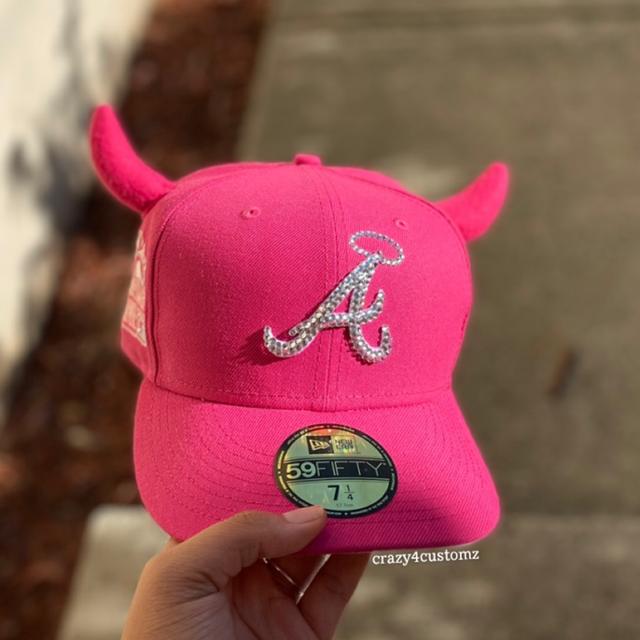 Custom Fitted Hats By - Me ~ Devil Horned Design 🤩 ~ - Depop