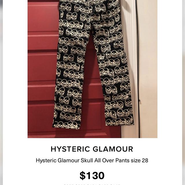 -Hysteric Glamour Skull all over pants -size... - Depop