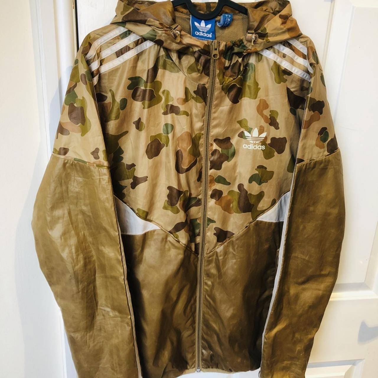 ‘Adidas’ Camo Jacket, Brown/Green/Gold