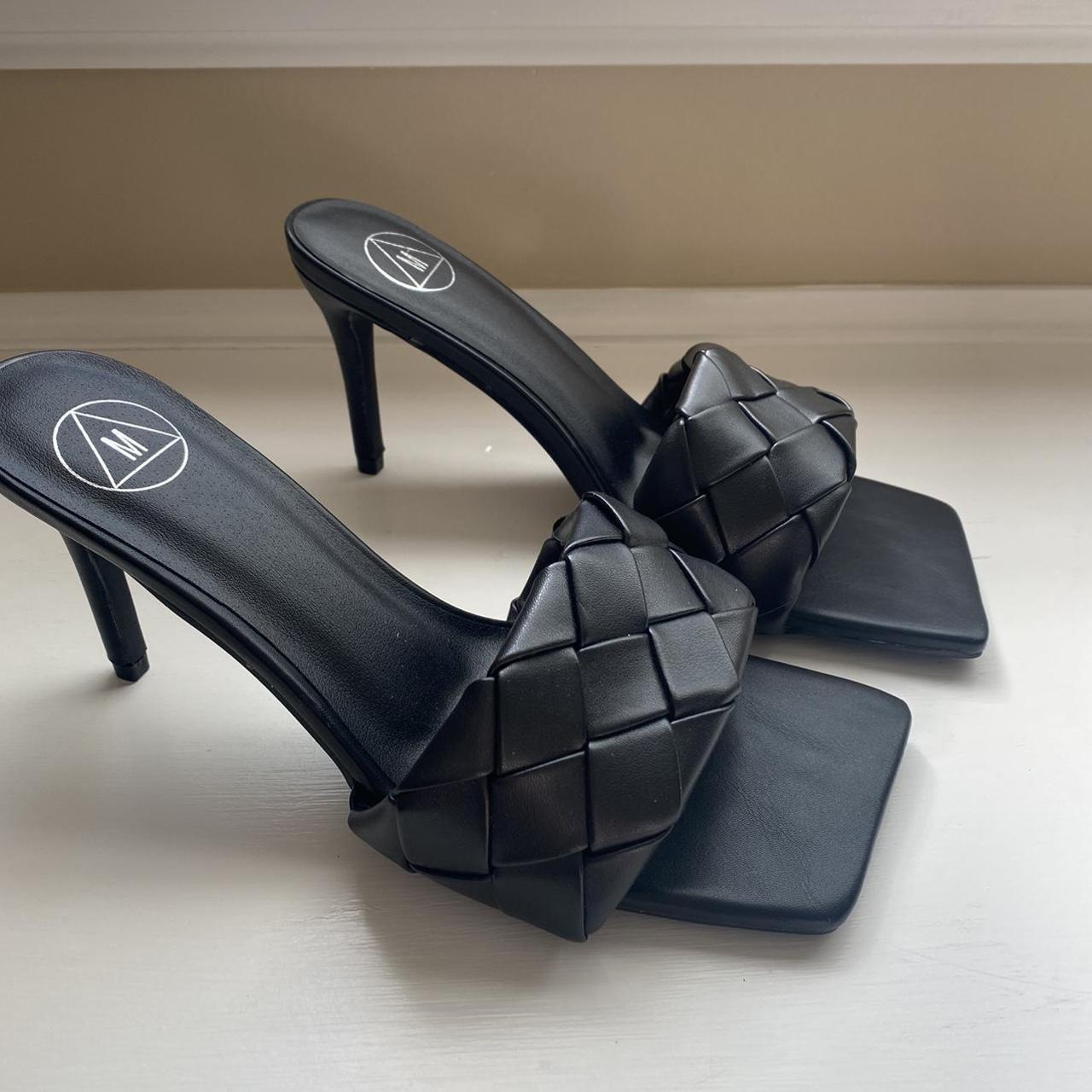 NWT Square toe heels 🖤 mule heels from Depop