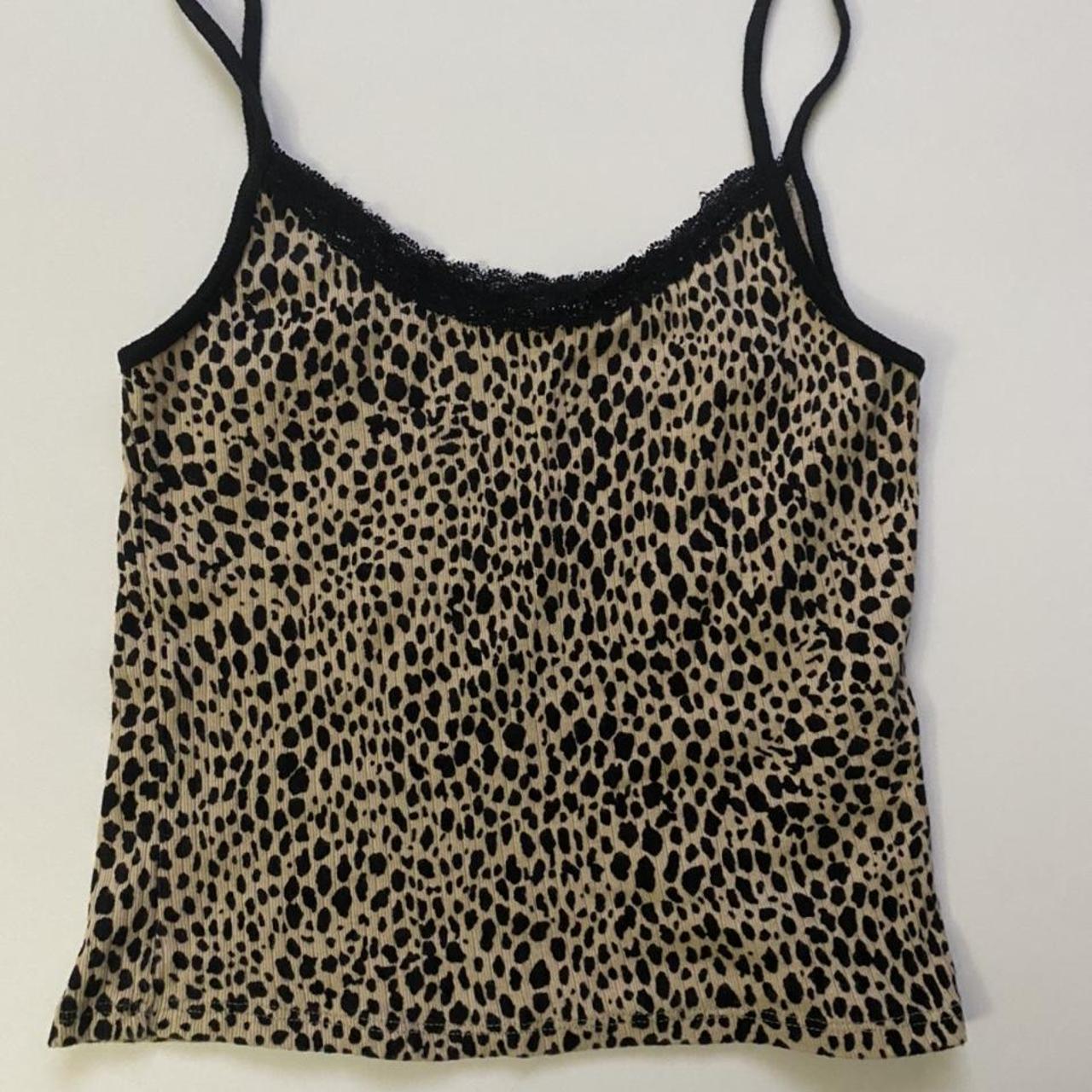 trendy brandy melville cheetah/leopard print lace... - Depop