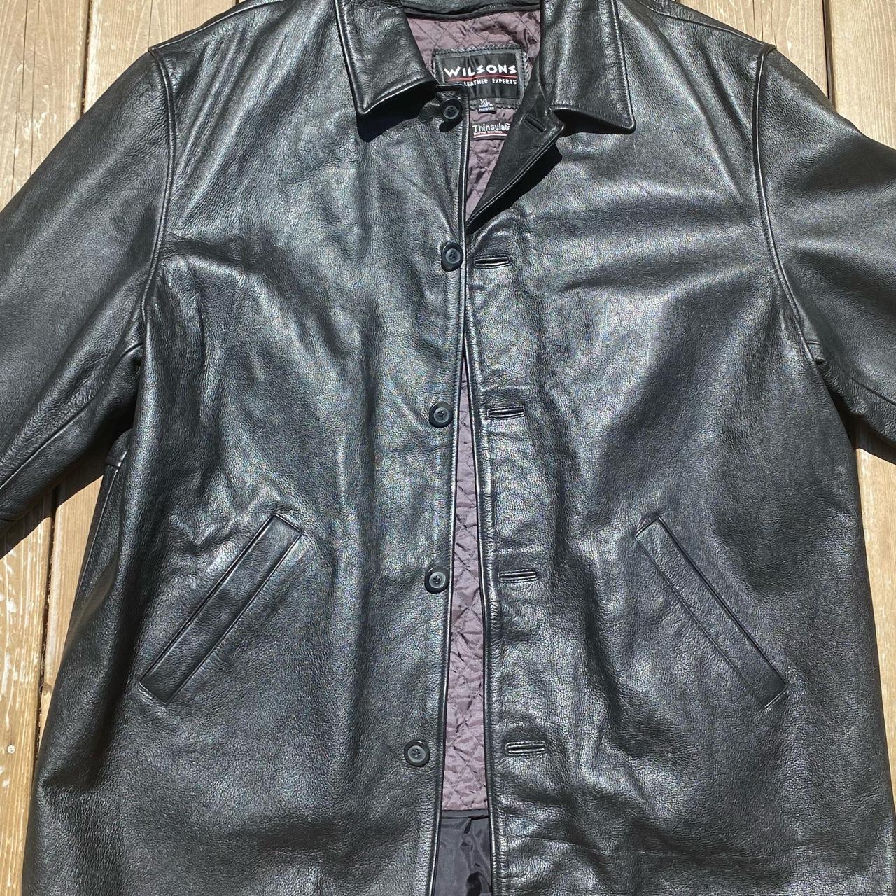 90s Wilson's Leather Thinsulate Jacket Brand:... - Depop