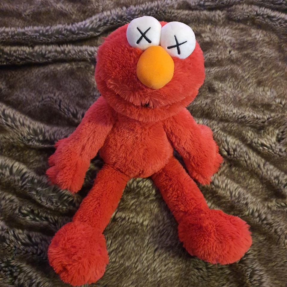 Kaws x Sesame Street Plush Elmo, Cookie monster, - Depop