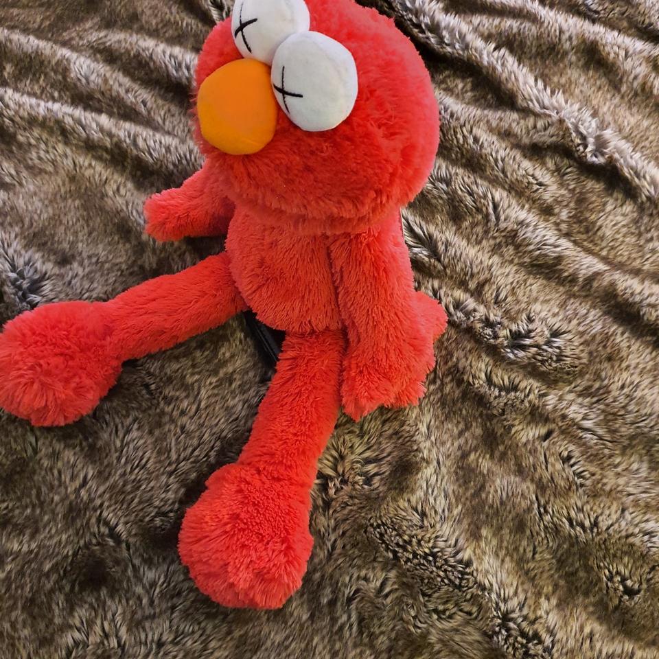 Kaws x Sesame Street Plush Elmo, Cookie monster, - Depop