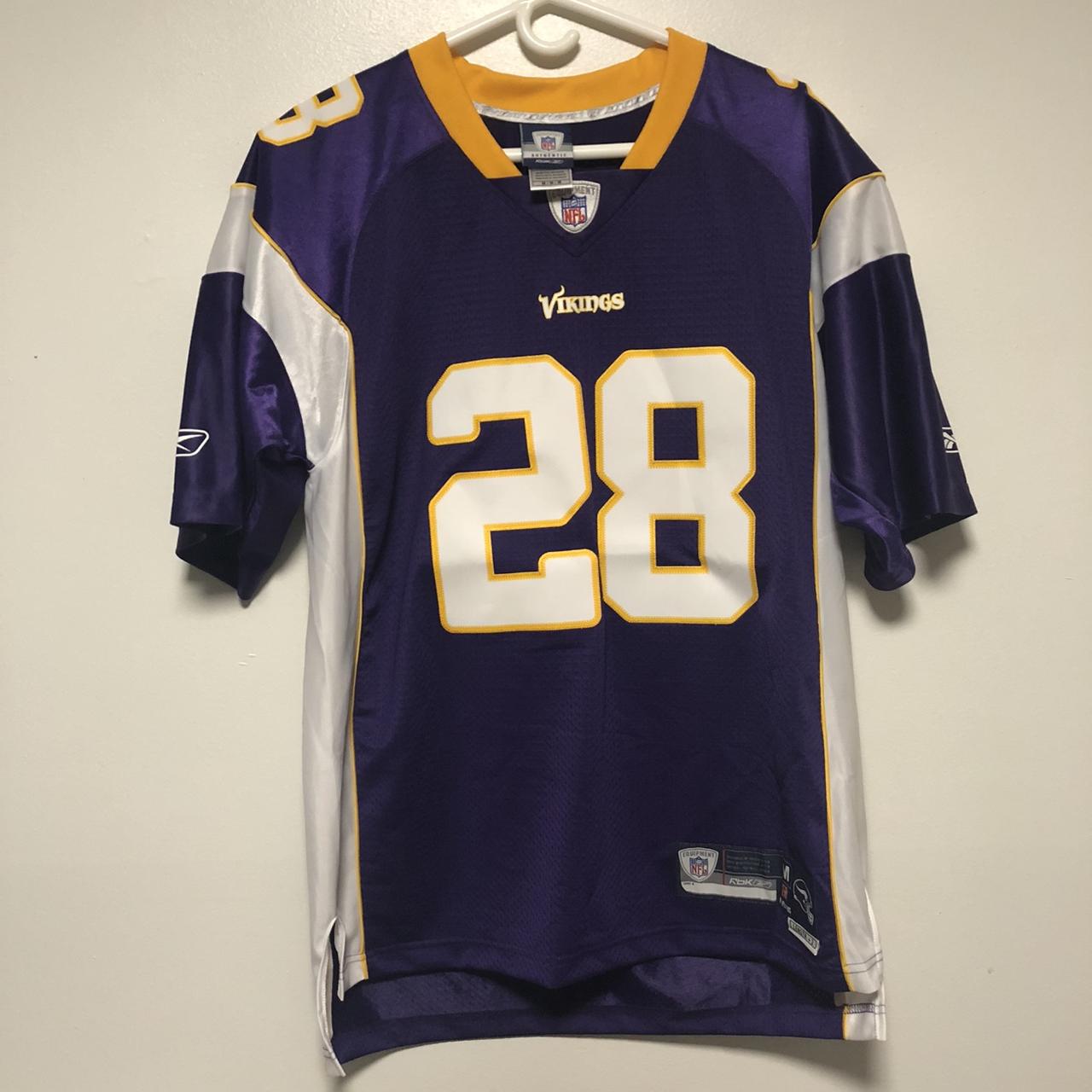 minnesota vikings adrian peterson jersey size medium - Depop