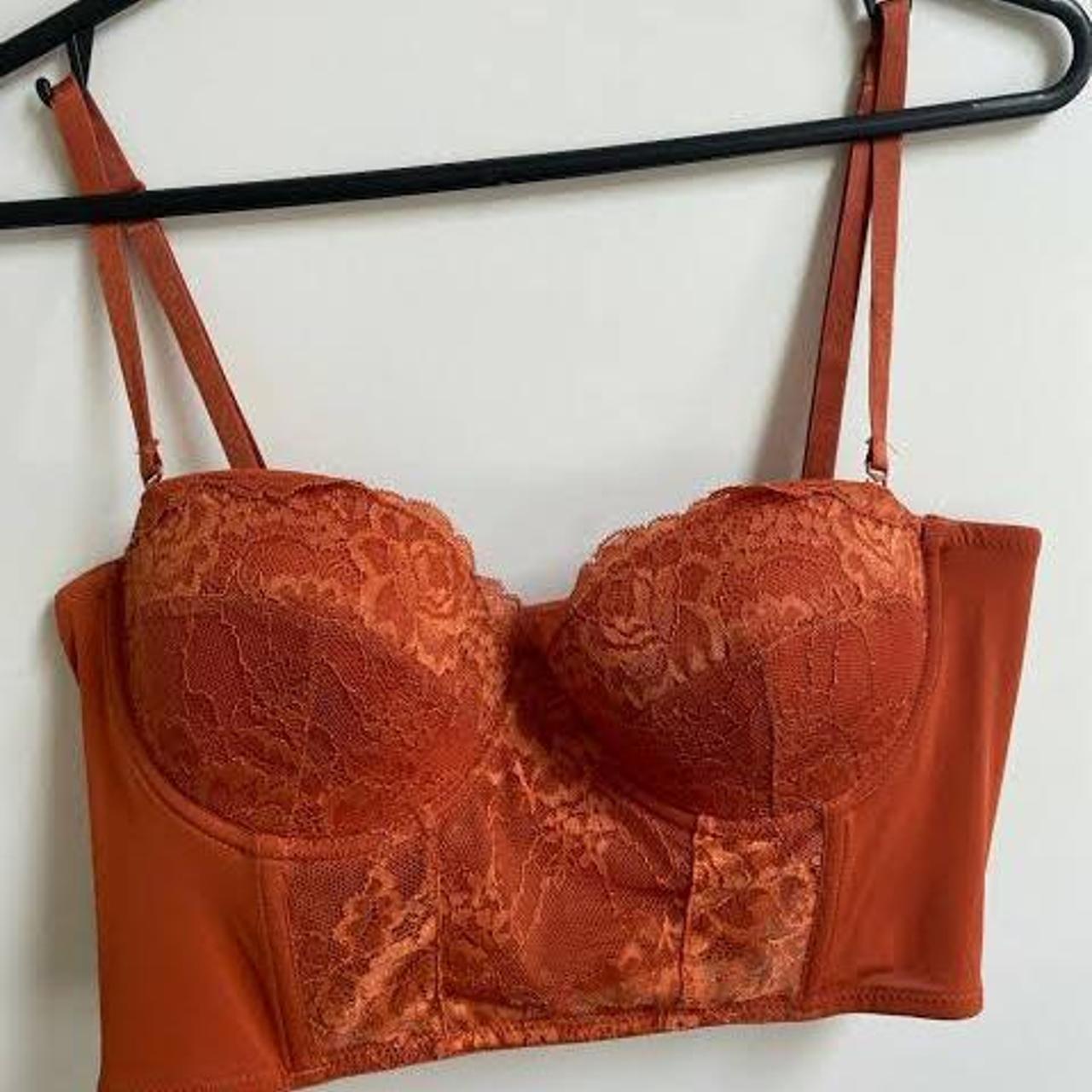 Glassons Lace Corset Bustier in Rust!! size 8 never... Depop